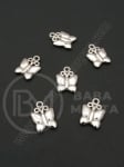Pandantiv SSV fluture 19x14mm culoare argintie 1 pachet 50 buc 318447