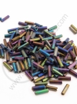 Mărgele de sticlă iris albastru 6x2mm 50g 331013