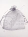 Saculet pentru bijuterii 9x12cm organza gri 1 pachet 10 buc 461277