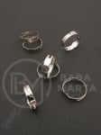 Bază metalică pentru inel 16x5.5mm argintiu 1 pachet 20 buc 301787