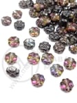 Cristal Clover 8x8.5x4mm imitație Swarovski efect AB gaură 0.8mm 1 pachet 10 bucăți 335573