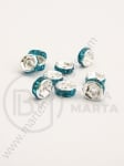 Șaibă 6x3mm cristale albastre albe calitate 1 10 buc 301183