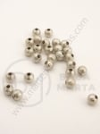 Mărgele sferă 4mm alamă color alb 1 pachet 50 buc 306848