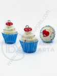 Pendant din rășină cupcake-muffin ~30x~24mm gaură 2mm 1 pachet 2 buc 335862