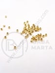 Mărgele din steel placate cu aur 2mm gaură 0.7mm 1 paquet 50 buc 305718