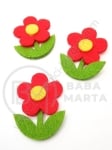 Floare din fetru 42x31mm 1 pachet 10 bucati 181910