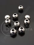 Lama otel 8x7mm argintie gaura 3mm 1 pachet 10 buc 307459