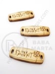 Inscripție ovală din lemn 29x11.5mm NOROC 1 pack 10 pcs 181777