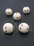Cap sferic din lemn ~17x~18mm gaură 5mm 1 pack 10 pcs 327159