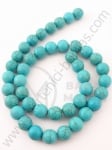 Mărgele sintetice turcoaz 10mm ~40 buc 1 buc 351171