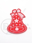 Clopoțel de Crăciun din lemn 50x36x3mm hole 2mm 1 pachet 5 buc 182338