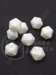 Mărgele silicon polygon 17x17mm albe 1 pachet 2 buc 317012