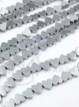 Inimă de hematit 6x5.5x2mm culoare argintie ~63 buc 1 buc 352947