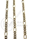 Lanț metalic latime 3,5 mm culoare bronz antic 1 metru 302151