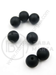 Bilă de mărgele din silicon 12mm gaură 1.5mm 1 paquet 5 buc 317037