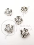 Mărgele anchoră 12x13mm cu zirconii forjate 1 bucată 305161