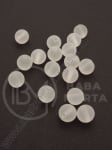 Margele 6mm alb mat gaură 1mm 40g ~340 buc 311373