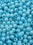 Mărgele albastre 6mm efect AB gaură 1.8mm 1 pachet 40g ~380 buc 312855
