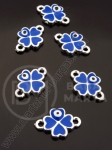 Element de conectare CCB trifoi 12x18.5mm ochi blue 1 pachet 10 buc 318382
