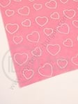 Fetru 1mm A4 20x30cm imprimeu inimioare roz 1 buc 461431
