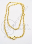 Lanț (collier) 4x3x1mm culoare aurie lungime 45cm 1 buc 302169