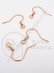 Suporturi cercei 18mm OȚEL (304) culoare auriu roz 4 buc 305681