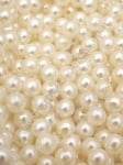 Perlă ecru 6mm gaură 1.5mm 1 pachet 40g ~375 buc 312570