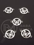 Element de conectare 20x14.5mm color argintie 10 buc 308879