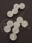 Margele 10mm alb mat gaură 2mm 40g ~70buc 311379