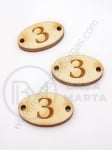 Țiglă de lemn 25x16x3mm litera <b>Z</b> gaură 2.5mm 1 pachet 10buc 182247