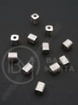 Mărgele SSV cilindrice 7x8mm culoare argintie 1 pachet 60 buc 318471