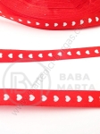 Imprimeu cu inimă red satinat 10mm 5 meters 411161