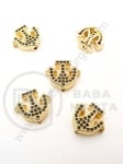 Mărgele anchoră 12x13mm cu zirconii forjate 1 bucată 305162