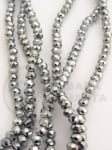 Collier cu cristale 4x3mm argint 1 şir ~130 buc 342067