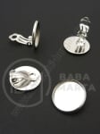 Bază metalică cu clemă pentru vârful cerceiului, pentru încrustare, 18 mm, 1 pachet, 4 buc. 302103