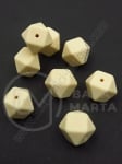 Mărgele poligon silicon 17x17mm bej 1 pachet 2 buc 317013
