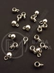 Mărgele SSV 6x4.5x9mm argintii, gaură 3mm, 200 buc. 318250