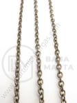 Lanț metalic 3x2x0.5mm culoare grafit 1 metru 301269