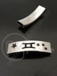 Placă zodiacală Gemeni OȚEL 40x12mm hole 10x3mm 1 buc 305636