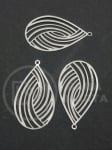 Pandantiv OȚEL 32x18mm 1 pachet 4 buc 305817