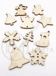 Figurine de Crăciun mix 25,5~30x17,5~29x~2mm din lemn 1 pack 20 pcs 182320