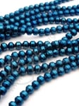 Hematit 4x4mm nemagnetic gaură 1mm ~100 buc ~40cm1wt 352683