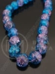 Bilă 10mm blue craquelat cu roz 80cm ~80 buc 1 buc 343229