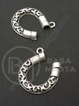 Pandantiv metalic 29x22mm culoare argintie gaură 2mm 1 pachet 5 buc 306401