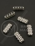 Distant pentru mărgele metalice 19x7x5mm argintiu 5 buc 308716