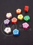 Mărgele FIMO pentru flori 9~11x9~10x4~5mm, gaură mixtă 1.5mm, 1 pachet, 10 buc. 312715