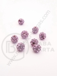 Mărgele Shamballa 6mm violet deschis 1 buc 309985