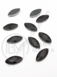 Glass plate 7x15mm neagra pentru lipire la cald 1 pachet 20 buc 151428