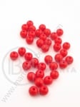 Mărgele 6mm, gaură roșie, 1.2mm, 40g ~350 buc. 311845