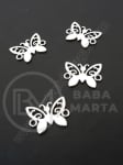 Conector fluture 15x12mm culoare argintie 1 pachet 20 buc 306364